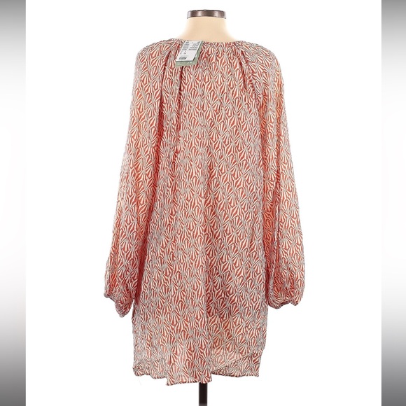 H&M Orange/cream Print Dress - Picture 2 of 3